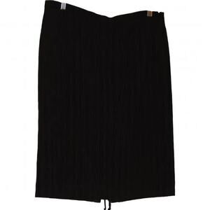 BCBGMaxazria black brown striped mid-length pencil skirt women's size 8